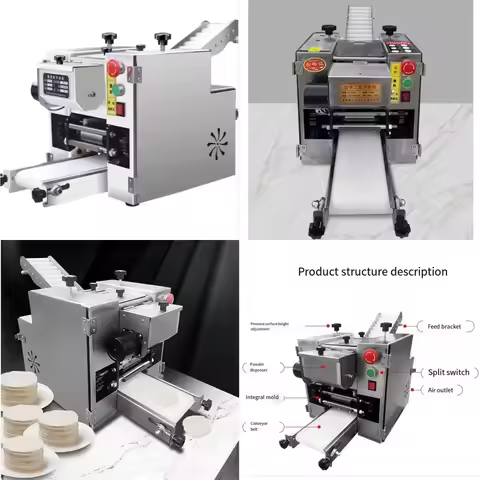 for Automatic Gyoza Empanada Tortilla Chapati Skin Maker Dumpling Dough Wrapper Machine Food Prep To