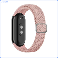 กีฬาไนล่อนถักสายคล้องคอ for Xiaomi Mi Band 10 9 8 สายยางยืดปรับได้ for Smartwatch Mi Band 7 6 5 4 3 
