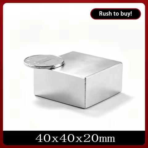 40x40x20 Thick Quadrate Permanent Magnets Strip Neodymium Magnet N35 40x40x20mm Strong Magnetic Magn