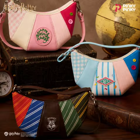 Pinky Harry Potter Crossbody Bag Shoulder Bag Patchwork Sling Bag for Daily Halloween Christmas Birt