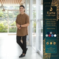 KATUN PRIA Koko Shirt Kurta Men SAGE GREEN Premium COTTON Material MUSLIM FASHION SAGE GREEN 3/4 Sle