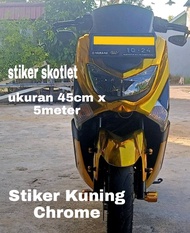 Stiker Skotlet Gold Chrome Nmax Full Body Sticker Skolet Motor Nmax Emas