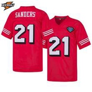 Men's #21 Deion Sanders San Francisco 49ers 1994 Crimson Football Jersey, Fan Commemorative Gift