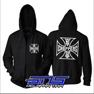 CHOPPERS WEST COAST ZIPPER HOODIE SWEATER JACKET