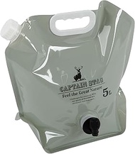 Captain Stag UW-5041 Plastic Tank, Water Tank, Water Jug, Compact Jug, 1.3 gal (5 L) Capacity, Inclu