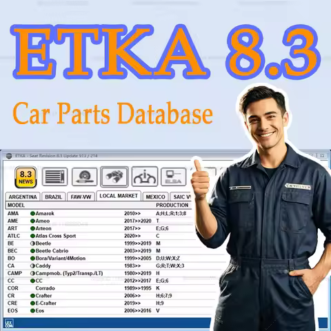 2025 Newest Etka 8 .3 for A-udi for V-W Auto Repair Software Group Vehicles Electronic Parts Catalog