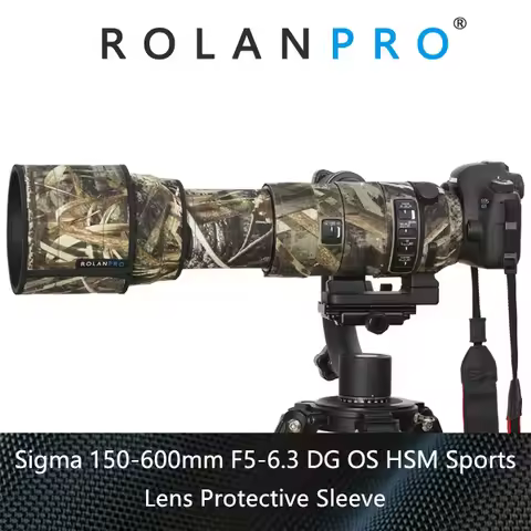 ROLANPRO Waterproof Lens Camouflage Coat For Sigma 150-600mm F5-6.3 DG OS HSM Sports Rain Cover Prot