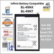 Batteri compatible for Infinix Hot 30i / 40i / Smart 7 8 / Spark Go 2024 BL-49NX BL-49NT(short conne