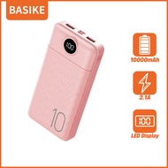 Powerbank 10000mah BASIKE asli Dual input output Dengan Dengan lampu LED ganda
