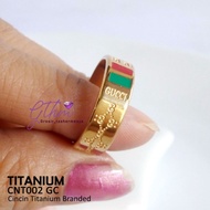 Keren! 4s Grosir Solo || Cincin Titanium motif Gucc***