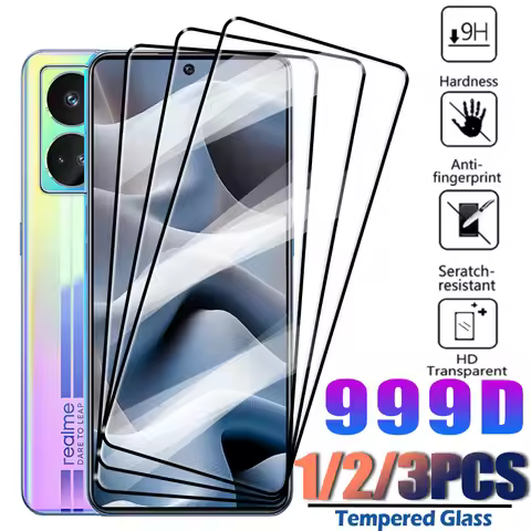 1/2/3PCS Full Cover Protective Glass for Realme 6 7 8 9 Pro 8i 7i 10s 11 12 X Screen Protector for R