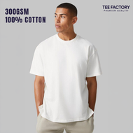 300GSM Oversized T-Shirt 100% Cotton Heavy Cotton Material Baju Tshirt Lelaki Perempuan Thick T-Shir