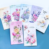 Combo of 05 3D Glitter Pressed Greeting Cards - Large Size - Happy Birthday, October 20, March 8