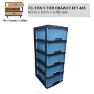 rak ikea*barangan dapur* rak ikea♡ rak baju 5 Tier Plastic Drawer Cabinet Storage/Multipurpose Storage Cabinet/ Kabinet