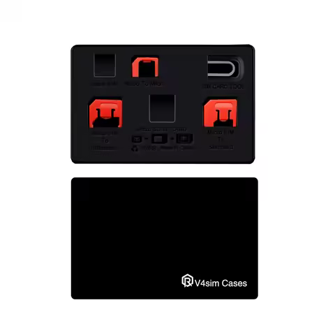 SIM Card Adapter set & NANO SIM Card Holder Case with lphone Pin needle, slim Credit Card size for w