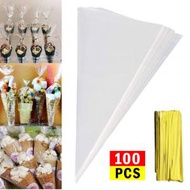 屯團百貨 - 100個 創意個性糖果包裝袋 食物袋 禮物袋 透明袋 塑膠袋 時尚三角袋