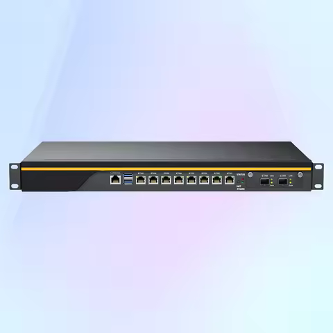 1U Rackmount Firewall 8LAN 4x10G SFP Business Use Network Management Router C236 6th-9th Gen Core I5