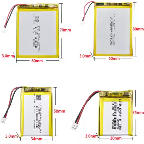 802060 1000mah 303035 350mah 303450 500mah 306070 2000mah 306080 2500mah 3.7V polymer lithium batter
