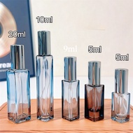 5/9/10/20ml Portable Gray Glass Perfume Spray Bottle Empty Refillable Sample Vial Cosmetic Container