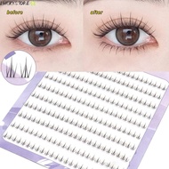 LUCKYSTORE Air Lower Eyelashes, Makeup Tools 6mm Bottom Lash Clusters, Black DIY Lash Extension Mang