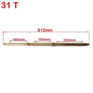 ATV Rear Axle 810mm (31T) | Nut M20 | GY6 | Big Bull | 150cc | 200cc | Ready Stock 📌