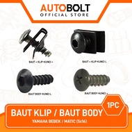 1 PC Body Clip Bolt Yamaha Matic Bebek Mio Sporty Smile M3 ZS 5 TL Soul GT 115 125 X Ride Jupiter MX
