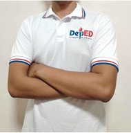 & Deped Matatag Plain Polo Shirt Unisex Cotton Front And Back Embroidery