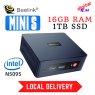 Beelink Mini S Windows Mini PC 16GB RAM 1TB SSD Intel N5095 Windows 11 Mini Computer Mini Desktop Mini Laptop Mini CPU