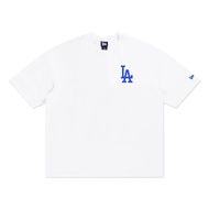 New Era เสื้อยืดแขนสั้นรุ่น Los Angeles Dodgers Cnb Logo White Oversized Short Sleeve Tee