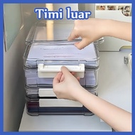 1pc Clear PET Plastic File Organizer Box - A4 Paper Storage for Students & Office, Transparent Desig