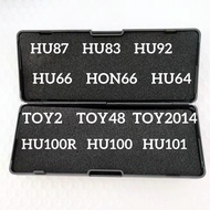 Bộ Dụng Cụ Mở Khóa Ô Tô 2 Trong 1 LISHI Dành Cho Chìa Khóa Xe HU100 HU101 HU100R HU66 HON66 HU92 HU8
