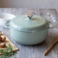 美國LODGE 圓形琺瑯鑄鐵湯鍋(28cm)-5.6L-多色可選