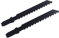 Disston E0114410 3-1/8-Inch Blu-Mol Carbon Jig Saw Blades With Universal Shank, Wood Cutting, 6 Teeth Per Inch, 79mm, Sold In Cards, 2 Units/Card