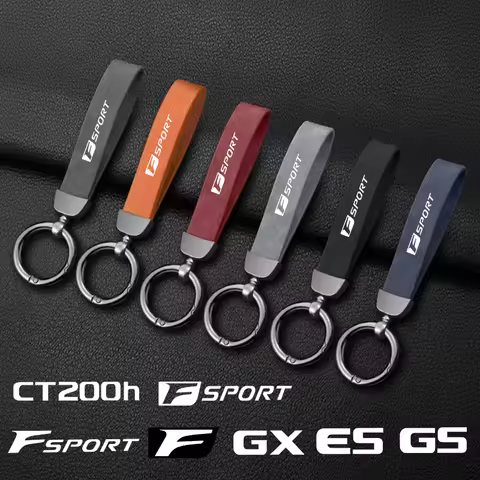 Car Leather Keychain Sport Key Ring Custom Gift With Horseshoe Buckle For Lexus F SPORT LFA ISF GSF