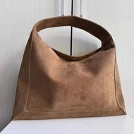 BOTTEGA VENETA Suede Frosted Cowhide Inner Outer Genuine Leather Large hop Shoulder Bag