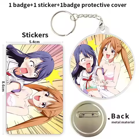 Aho Girl Hanabatake Yoshiko Anime Character Game Soft Button Badge Brooch anchor Peripherals PinFash
