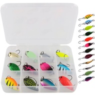 【Japan Direct】Spoon lure set of 12, 5 grams metal spoons for spangle fishing, includes case.