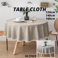 120cm 160cm Round Table Cloth Waterproof Table Cover Oil Proof Cover Washable Table Cloth for Kitche