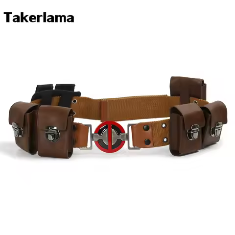 Takerlama Wade Wilson Belt Full Set Deadpol Buckle Pouches Costume Ryan Reynolds Halloween Cospaly P