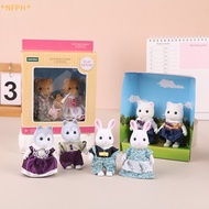 NFPH&gt; 1set Sylvanian Families Dollhouse Furry Animal Figures In Box Christmas Toy Gift For Kids new