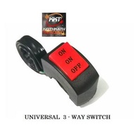 Universal 3-Way Switch/ Clamp 3-way Switch / ON-ON-off kill switch-Heavy Duty
