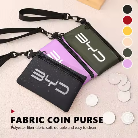 Leisure Canvas Wallet Portable Storage Credit Card Zipper Bag For BYD M6 G3 G5 T3 F3 F0 S6 S7 E5 E6 