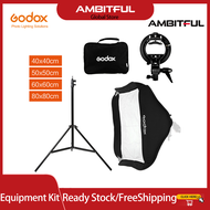 Godox S type Bracket Bowens Mount Kit + 40cm 50cm 60cm 80cm Flash Speedlite Square Softbox with 2m L