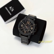 A│X Armani Exchange 重裝軍風三眼計時腕錶 48mm