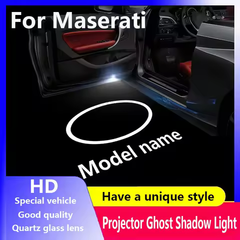 For Maserati Ghibli Quattroporte GT Levante Grecale LED Car Door Logo Welcome Shadow Light Laser Pro