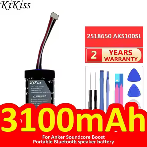 Speaker Battery 2S18650 AKS100SL 3100mAh For Anker Soundcore Boost Portable Bluetooth Speaker Batter