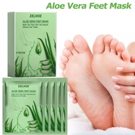 EELHOE Aloe Vera Foot Mask Exfoliating Feet Mask Moisturizing Anti Drying Anti Cracked Feet Peeling