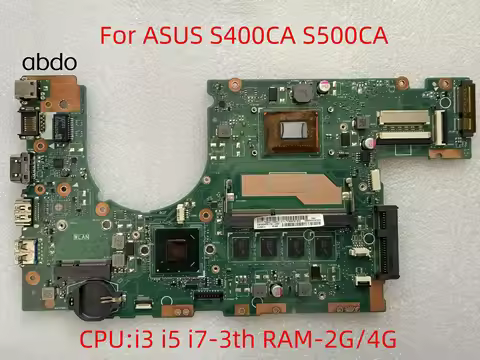 S400CA Mainboard For ASUS S500CA S400C S500C S400 S500 Laptop Motherboard With CPU I3 I5 I7 3th Gen 