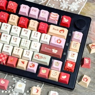 MAIMOOO Bear Apple Keycap Cherry/MOA Profile 120 Keys PBT Dye Sublimation Aula F75 F99 Ajazz AK820 K