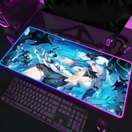 Duet Night Abyss Rebecca Mouse Pad RGB LED Non-slip Desk Mat Rubber Gaming Accessories Large XXL Com